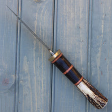 Load image into Gallery viewer, 4&quot; Drop Point (Brass/Leather/Stag)