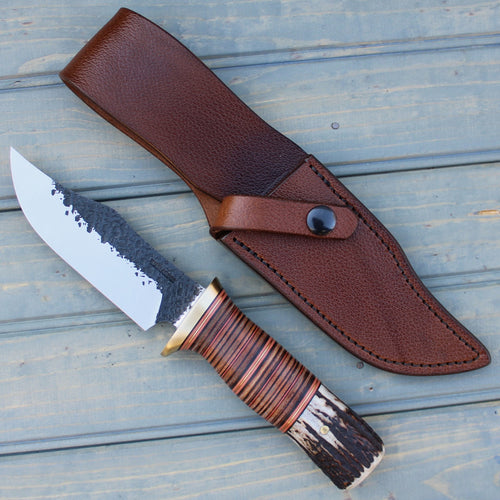 Sm Bowie (Brass/Leather/Stag)