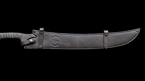 Black Leather Sheath that fits the Zombie Tools El Choppo Blade